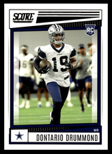 2022 Panini Score Dontario Drummond #399 Dallas Cowboys Rookie NFL Football