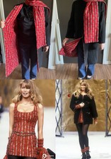 Iconic Runway CHANEL HAUTE COUTURE Wool Lesage Tweed Coat  Scarf Size L/XL/XXL