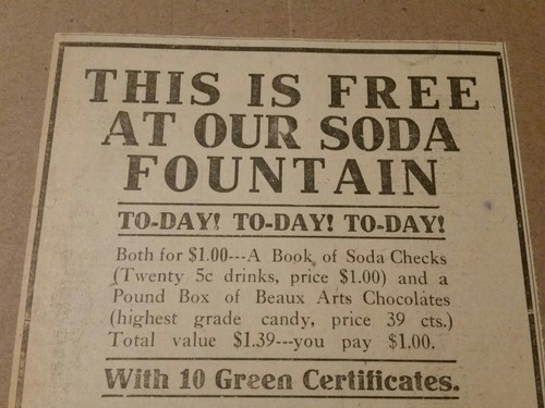 1916 United Cigar Stores Newspaper Ad  - Bild 2 von 3