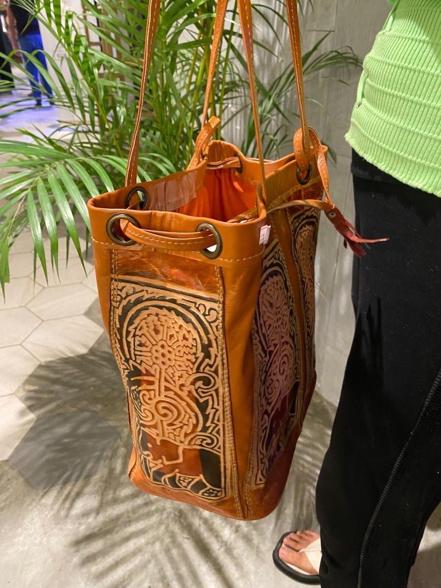 Original Leather Hand Bag Elephant design Sri lankan Fashion Women