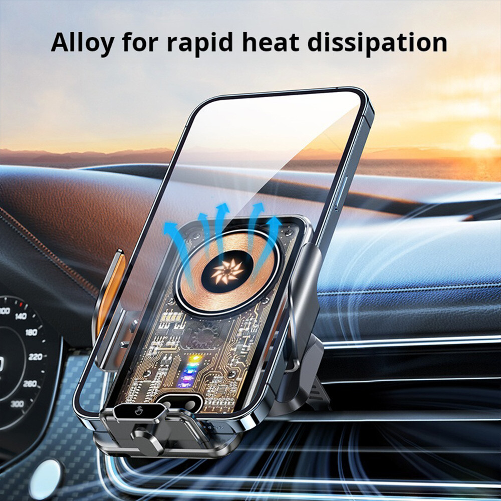 66W Car Navigation Support Frame Sensing Wireless Fast Charging Car Air Outlet