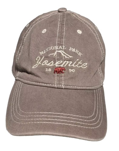 Yosemite National Park 1890 Unisex Brown Adjustable Hat Prairie Mountain, Cotton