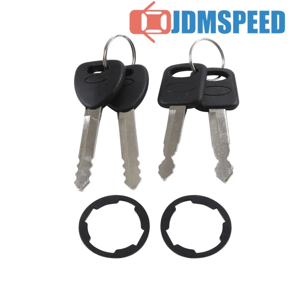 Ignition Key Switch Lock Cylinder Barrel & Door Tumbler Set Chrome For Ford - Image 4 of 4