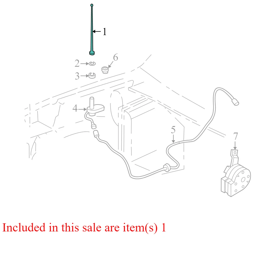 Mástil de antena de radio Oldsmobile Bravada 1998-2005 usado OEM 15264499 Foto 3 de 4