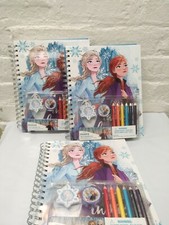 3 Disney Frozen 2 Sketchbook Coloring Activity Book W Colored Pencils Sharpener