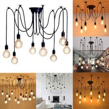 6 / 8 / 12 Way Ceiling Spider Light Fitting Industrial Chandelier Lamp Holder
