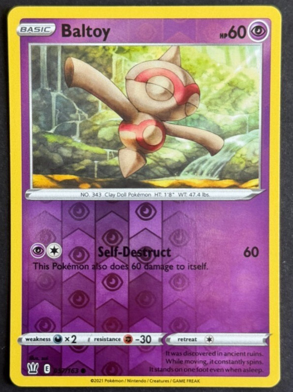 Pokemon TCG Battle Styles Baltoy 57/163 Reverse Holo