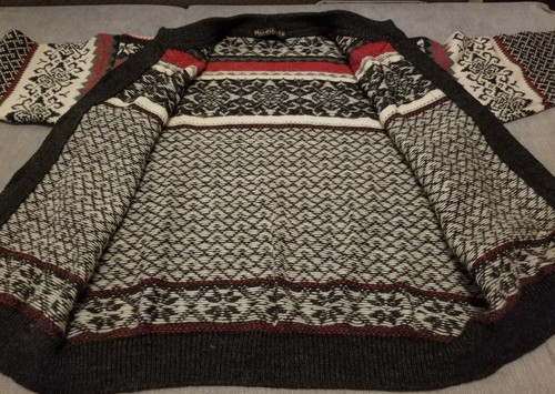Cárdigan Suéter Nordstrikk De Colección Para Mujer Hecho en Noruega Lana Virgen Usado en Excelente Condición Talla M - Imagen 11 de 12