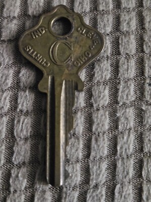 Vtg 2.25'' Brass Curtis Ind Big C Cleveland Ohio I N 3 Replacement Key U S A. 