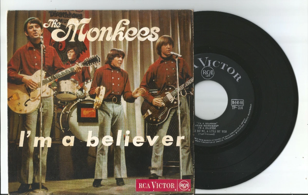 THE MONKEES - I'M A BELIEVER 7"/45 EP PORTUGAL GARAGE ROCK 1966 RARE | eBay