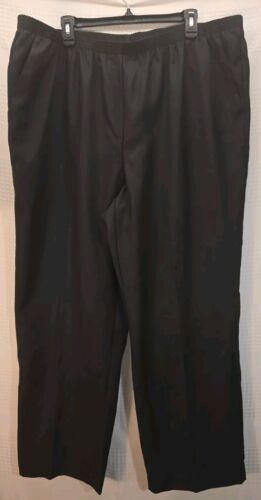 ALFRED DUNNER Women's Black Pull-on Dress Pants Plus SZ 22W Elastic Waist