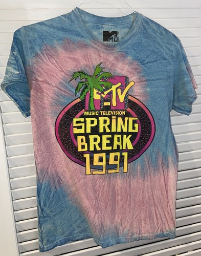 MTV Spring Break 1991 Tie Dye 2019 Reproduction T-Shirt Medium