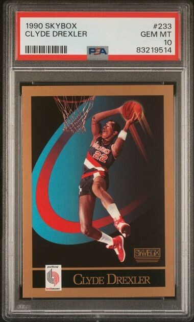 1990 Skybox CLYDE DREXLER #233 Graded PSA 10