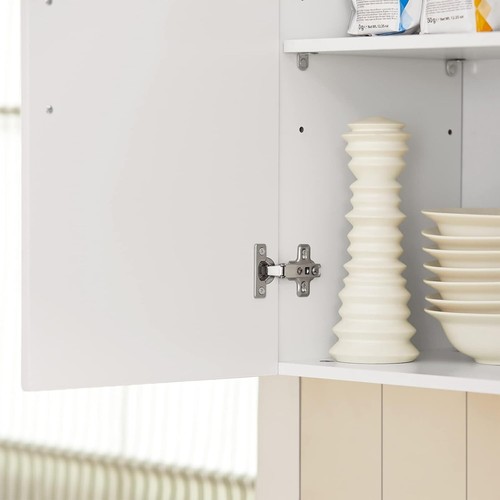 White Wall Cabinet, Bathroom Cabinet, Kitchen Cabinet, Storage Cabinet, Laun... - Picture 7 of 9