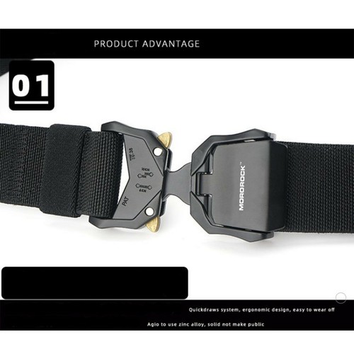 2022 Adjustable Alloy Buckle Military Tactical Belt Nylon Rigger Waistband Belt - Picture 5 of 14