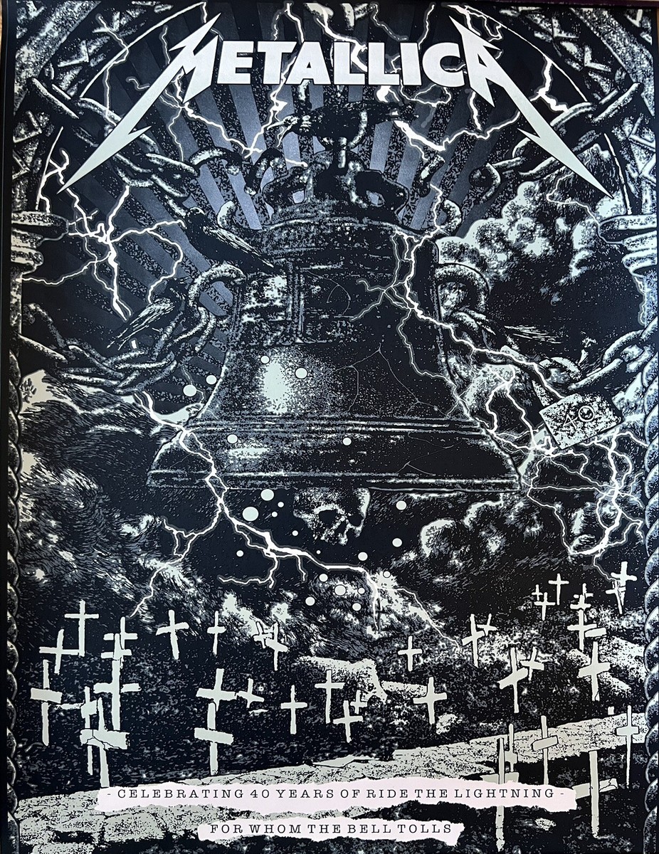 METALLICA VERY RARE “FOR WHOM THE BELL TOLLS” ANNIVERSARY POSTER
