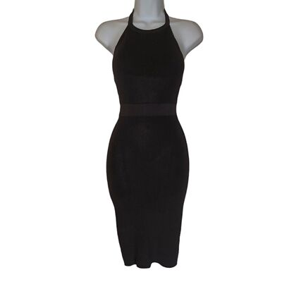 high neck strappy back bodycon dress High Neck Low Back Bodycon Mini Dress In Baby Pink | EGO US
