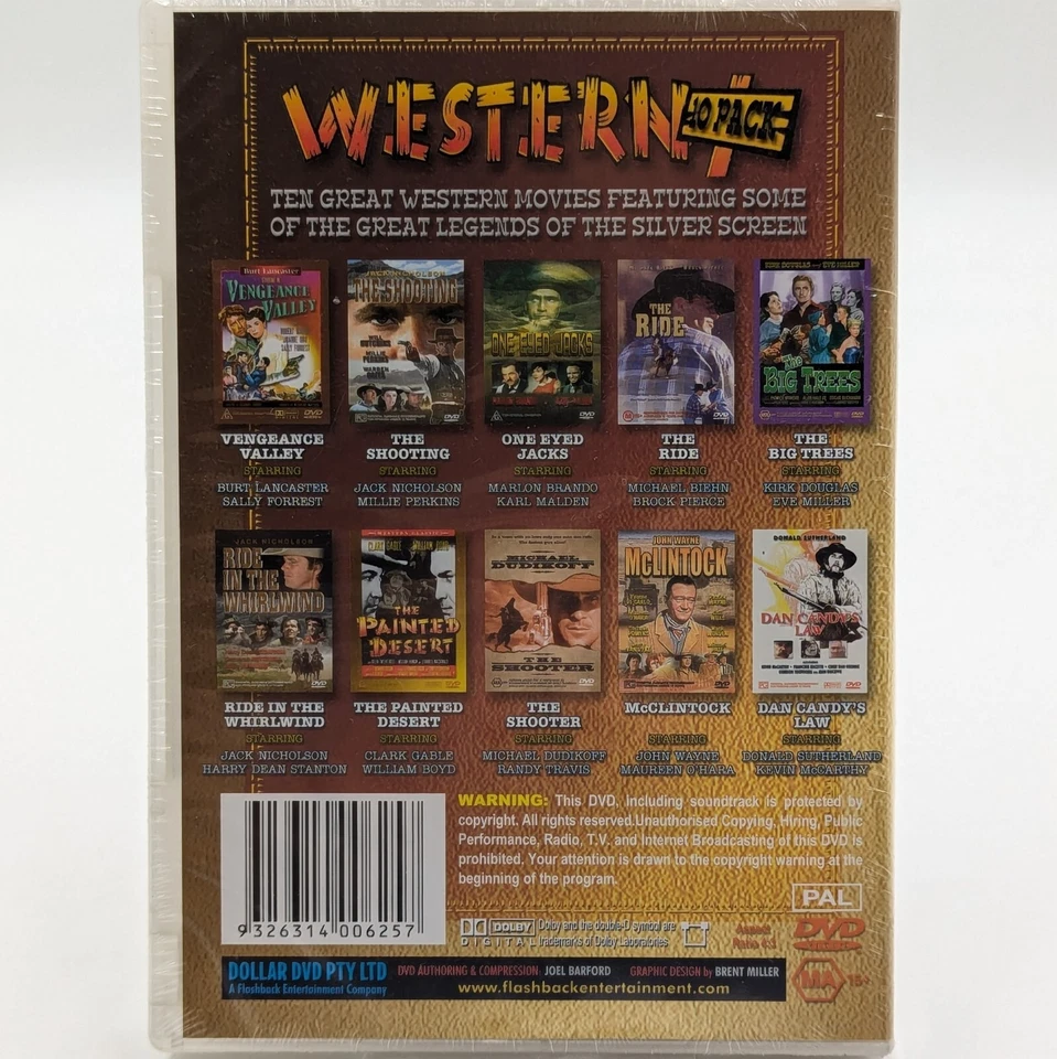 Western 10 Pack DVD 4 Disc Box Set John Wayne Kirk Douglas Brand New & Sealed  - Image 2 of 4