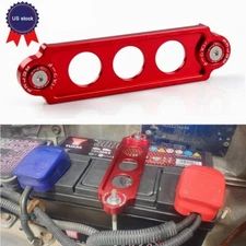 JDM Red Aluminum Car Battery Tie Down Bracket