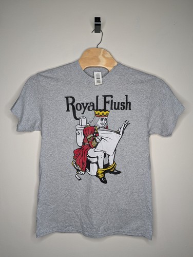 Royal Flush T Shirt Adult Large Delta Pro Weight Satire Funny Toilet NEW NWT - Picture 2 of 8