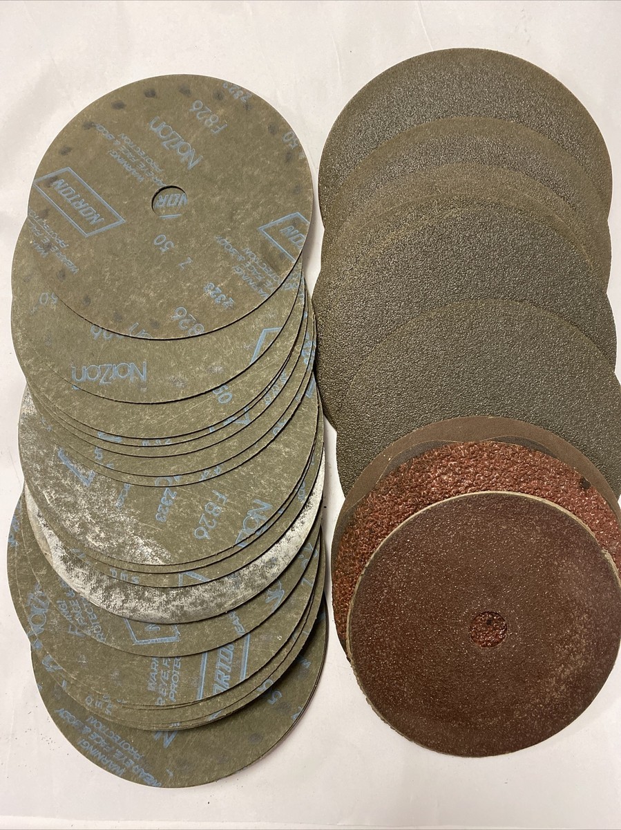 Big Lot Of Sanding Discs Many Norton F286 Plus Others VINTAGE