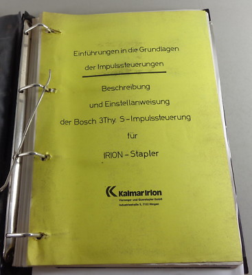 Training Material Bosch 3 Thy. S-Impulse Control For Irion Forklift