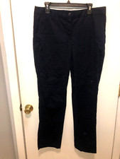 NEW Lands End Womens 14 34X30 Mid Rise Slim Leg Chino Pants