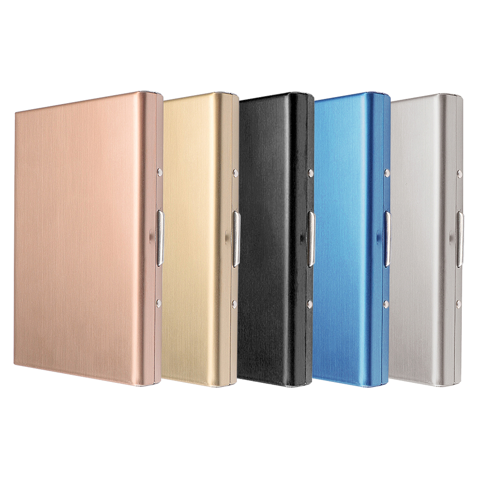 1pcs Slim Aluminum RFID Blocking Card Holder Anti-Scan Metal Wallet  -image