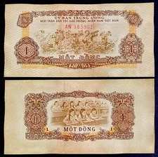 SOUTH VIETNAM 1 Dong 1966 AU Banknote World Paper Money Currency FREE SHIPPING!
