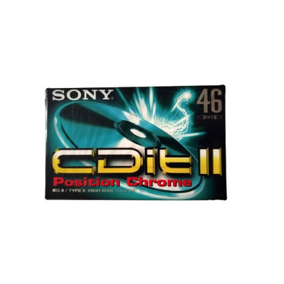 SONY CDit II 46 POSITION CHROME TYPE II ULTRA SLIM CASSETTE NUOVO SIGILLATO