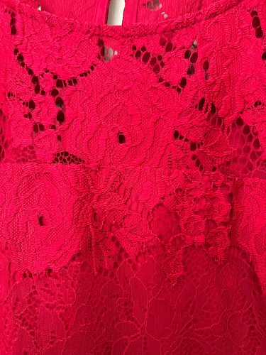 wallis red lace dress, fully lined size 12 - Picture 2 of 5
