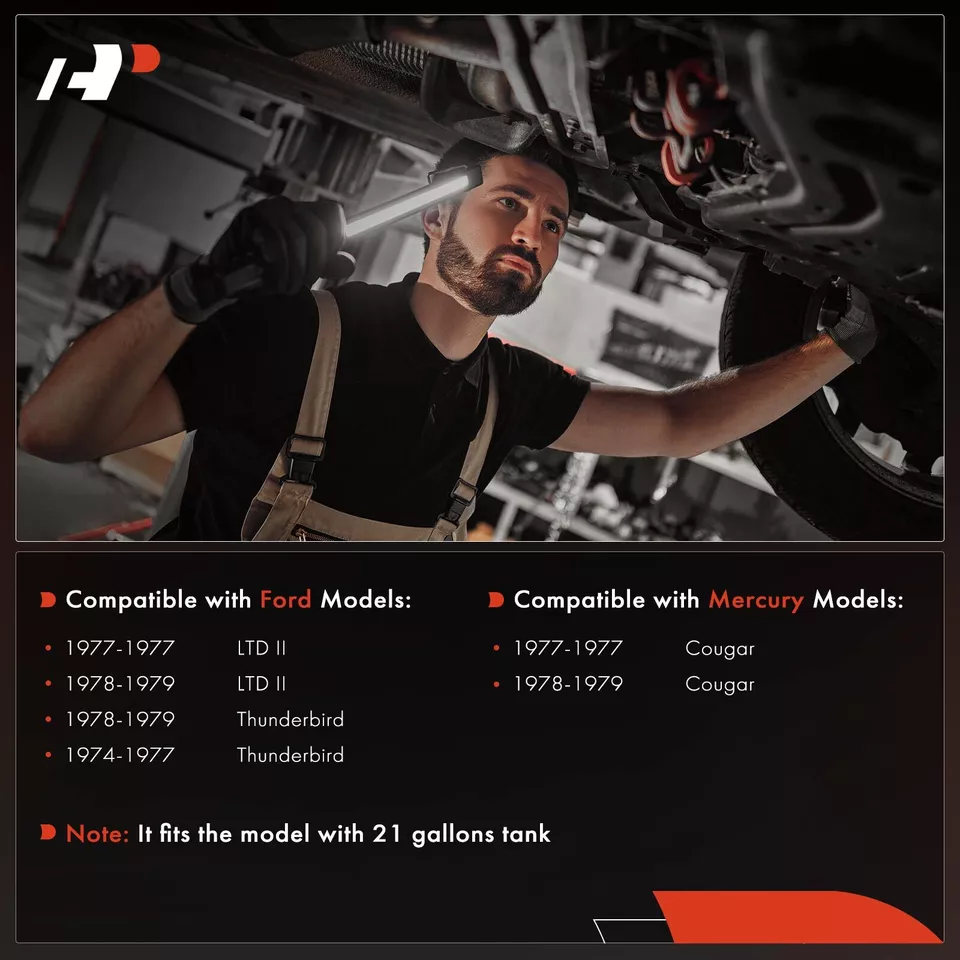 Nuevo tanque de combustible de 21 galones con anillo de bloqueo para Ford LTD II 1977-1979 Mercury Cougar Foto 3 de 4