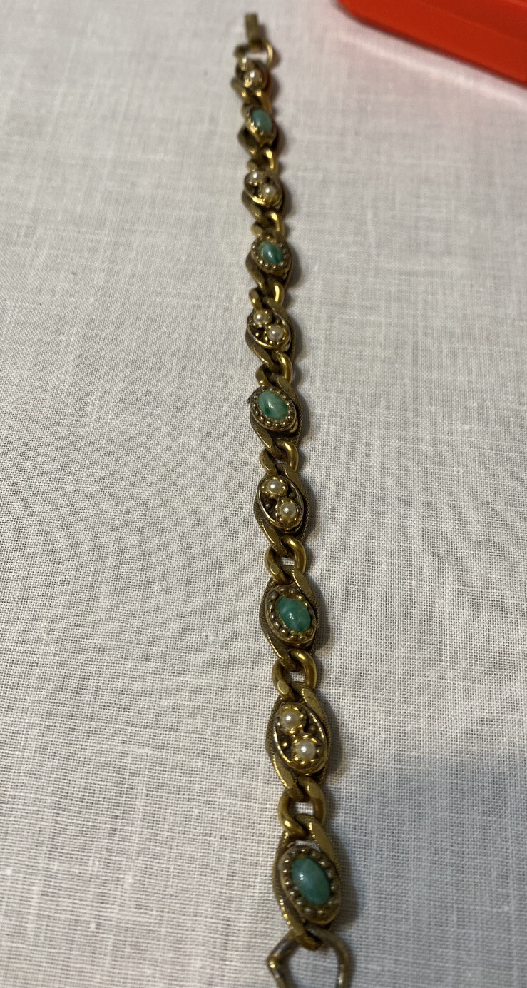 Bracelet Vintage Signé Goldette - Gourmette Argentée Maille Classique, Unisexe