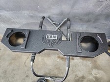 Custom Dodge Ram 2002-2022 Classic Sealed Subwoofer Box Dual 10 inch Etched logo