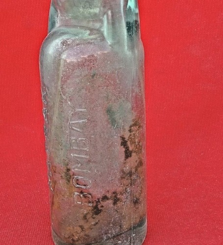 Rare 1930 Old Vintage Katrak Bombay Codd Neck Marble Stopper Soda Bottle Germany - Picture 4 of 11