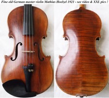 OLD GERMAN VIOLIN MATTHIAS HOELZEL 1921 -video- ANTIQUE MASTER                930
