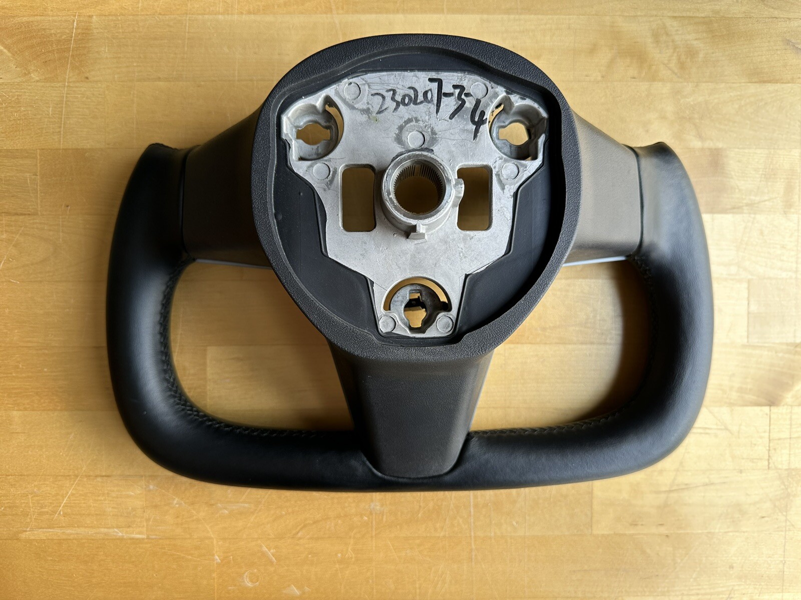 Black Yoke Steering Wheel w/ Heating Carbon Fiber For Tesla Model 3/Y