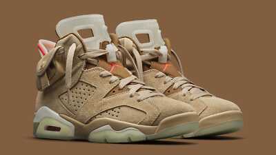 NEW Size 4 Travis Scott Jordan 6 Retro British Khaki CACTUS NEW Size 4 Travis Scott Jordan 6 Retro British Khaki CACTUS