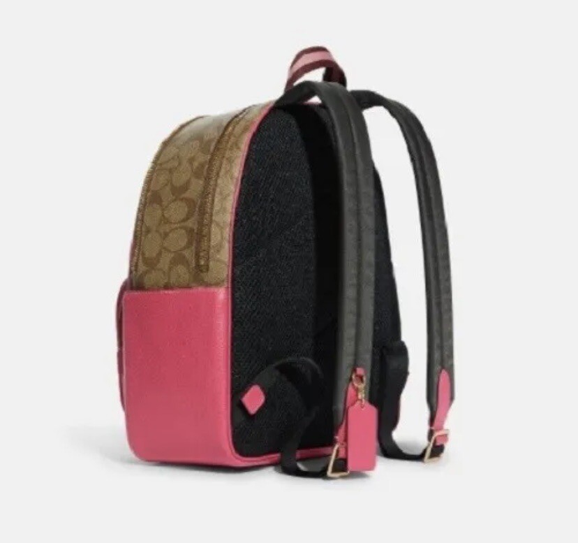 NEW COACH backpack purse khaki-PINK? | eBay
