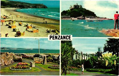 Vintage Postcard- PRAH SANDS, ST. MICHAEL'S MOUNT, ST. ANTHONY GARDENS, MORRAB G