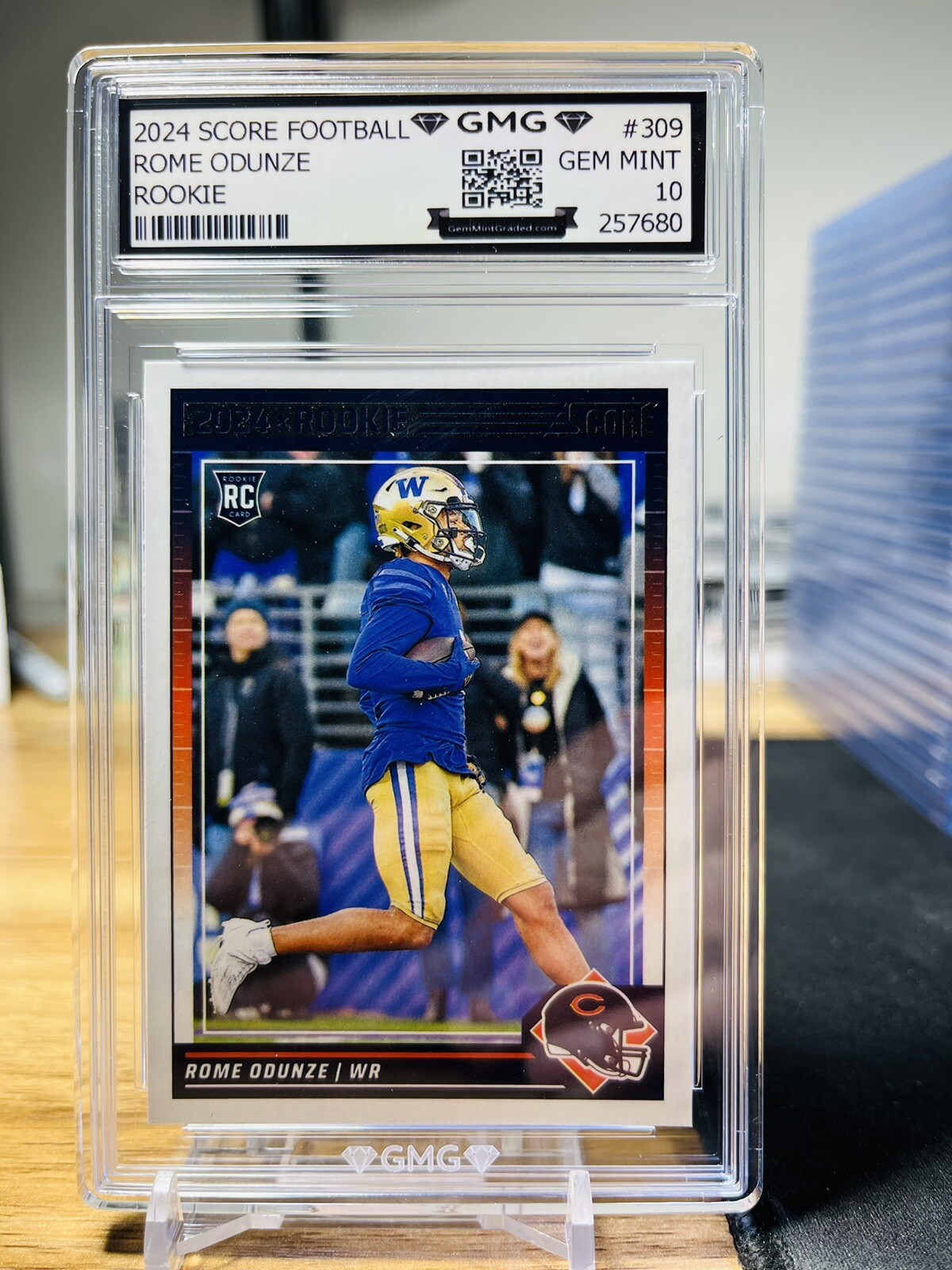 2024 Score Football Rome Odunze Rookie GMG Graded 10 Gem Mint 💎 RC #309
