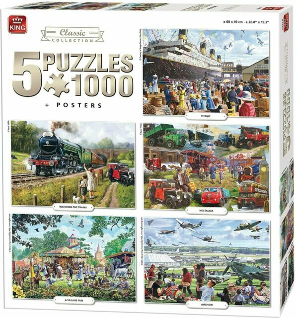 King Classic Collection 5 x 1000 pce Jigsaw Puzzles (05210) for sale