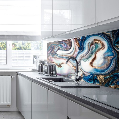 Premier Range Acrylic Splashbacks Liquid Pearl and Accessories - Picture 2 of 5