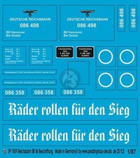 Peddinghaus 187 Ho Drb Br 86 German Steam Locomotive Markings Wwii 1859