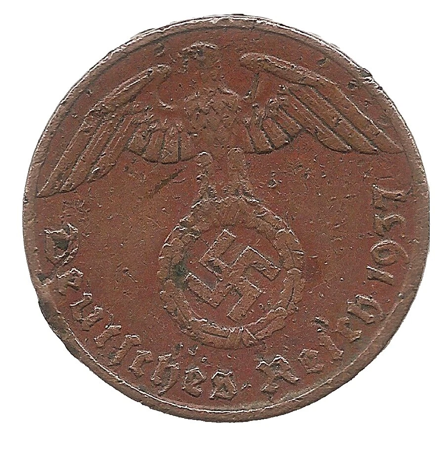 Monedas de bronce 1937 años Alemán