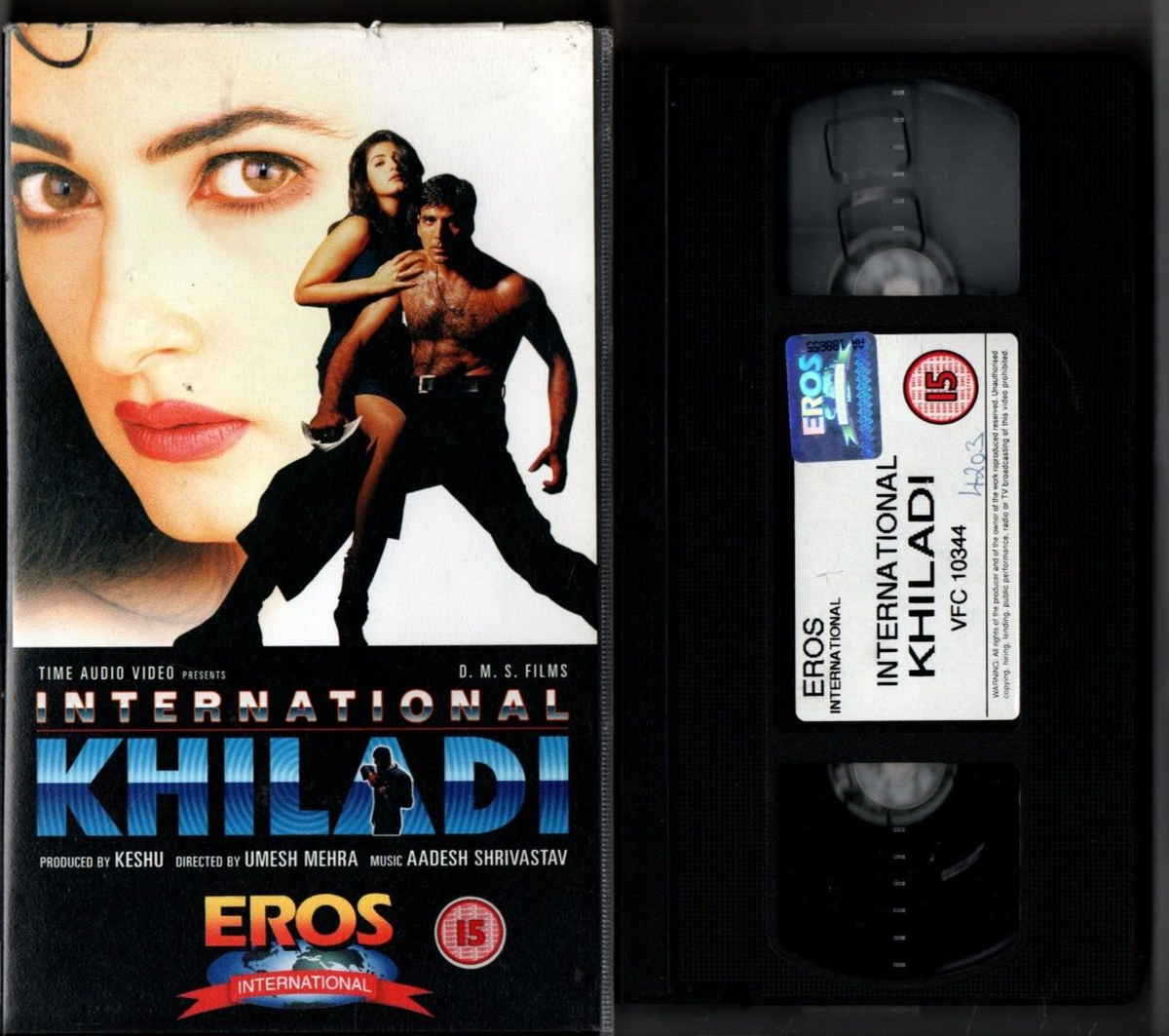 INTERNATIONAL KHILADI EROS BOLLYWOOD PAL VHS TAPE Akshay Kumar