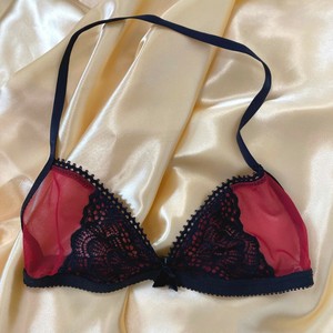 red and black bralette