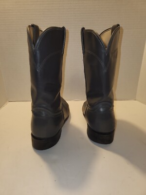 Laredo Gray Leather Roper Cowboy Western Boots Men Sz 10EE  display picture 1