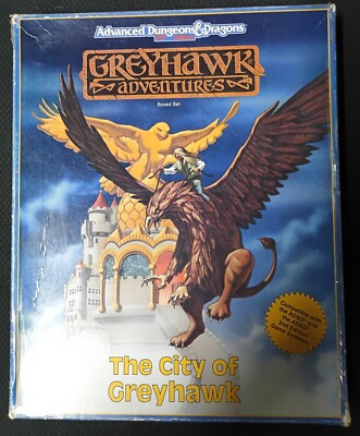 TSR AD&D 2nd: The City of Greyhawk BOXED SET 1989 COMPLETE (Damaged Box corners)
