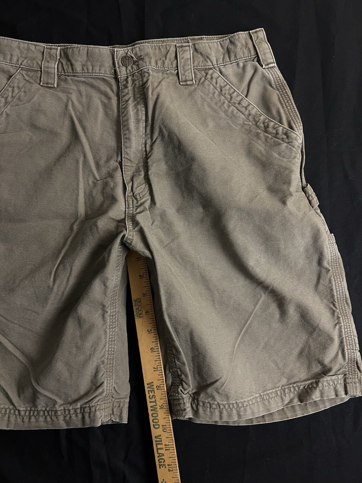 Carhartt Mens *34 B147 LBR Duck Canvas Carpenter Shorts Heavy Duty Light Brown